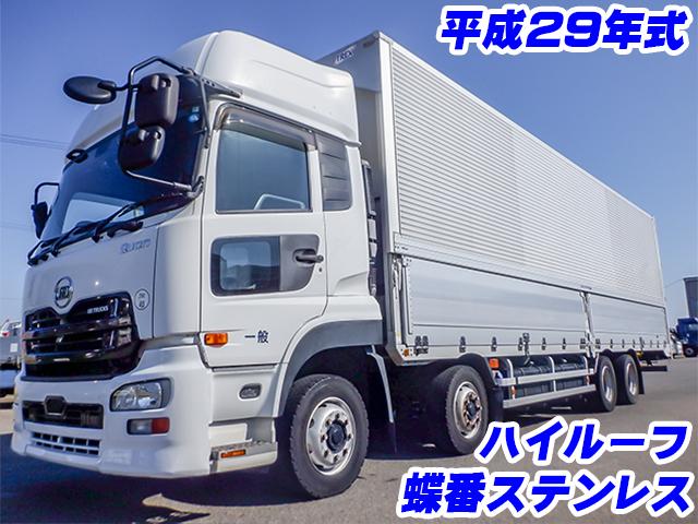 No.2304　H29　UDトラックス　クオン　日本トレクス製アルミウイング　最大積載:13500kg　ハイルーフ　蝶番ステンレス　ラッシング2段