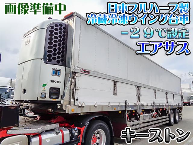 No.1006　H21　日本フルハーフ製冷蔵冷凍ウイング台車　最大積載17600kg　2軸　－29度設定　キーストン　エアサス