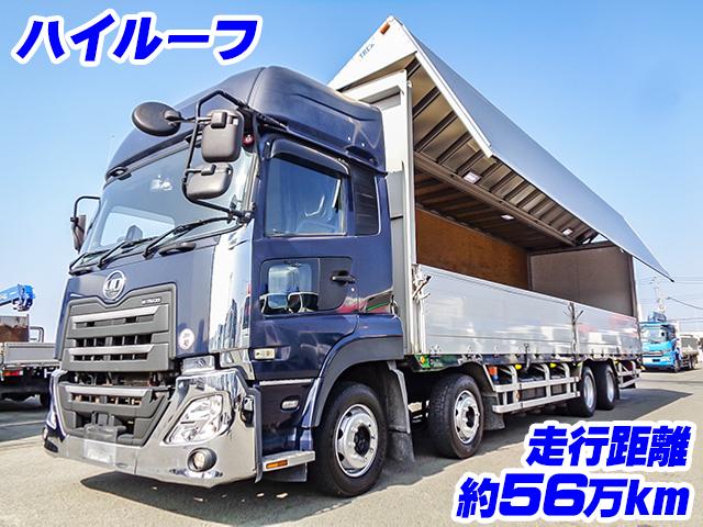No.3658　H31　UDトラックス　クオン　トレクス製アルミウイング　ハイルーフ　最大積載量13700kg　ラッシングレール2段　ターボ車