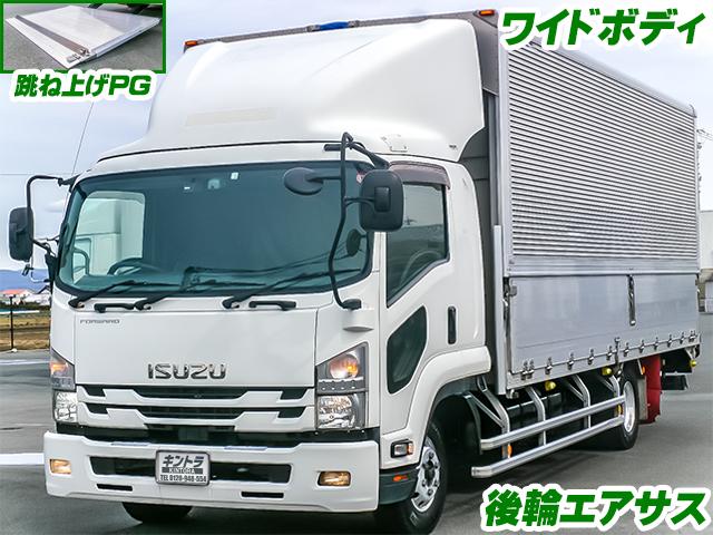 No.3669　H30　いすゞ　フォワード　アルミウイング　跳ね上げパワーゲート　ワイドボディ　6200ボディ　アルミホイール　後輪エアサス