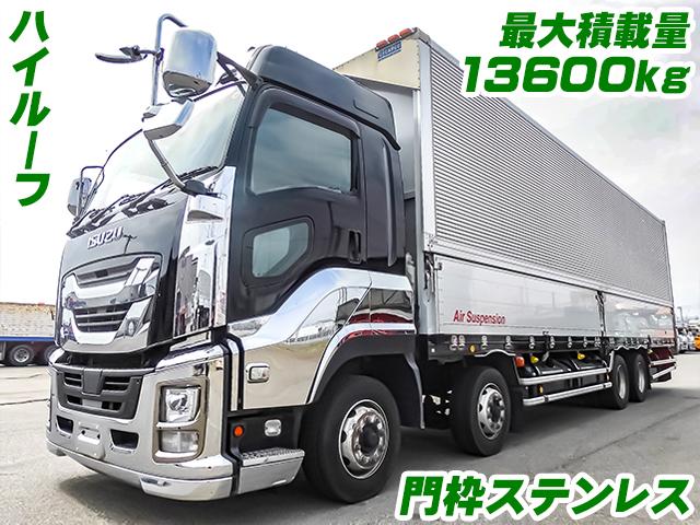No.3684　H30　いすゞ　ギガ 　アルミウイング　ハイルーフ　最大積載量13600kg　門枠ステンレス