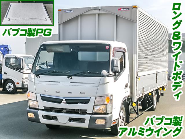 No.3699　H29　三菱ふそう　キャンター　アルミウイング　パブコ　パワーゲート　ロングボディ　ワイドボディ　ラッシングレール2段