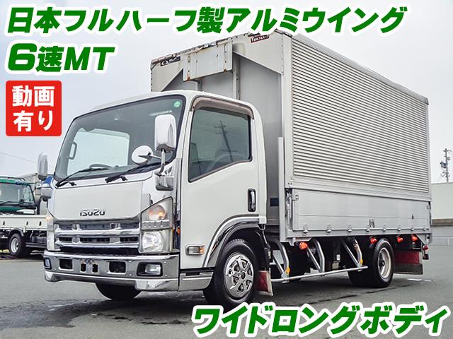 No.3718　H21　いすゞ　エルフ　日本フルハーフ製アルミウイング　ワイドボディ　ロングボディ