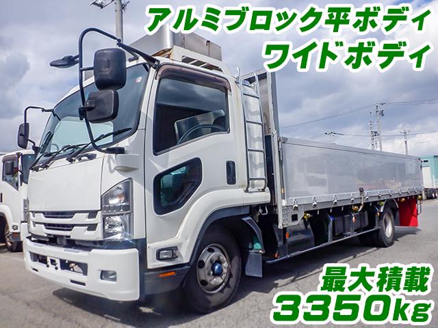 No.3724　H30　いすゞ　フォワード　アルミブロック平ボディ　ワイドボディ　最大積載3350kg