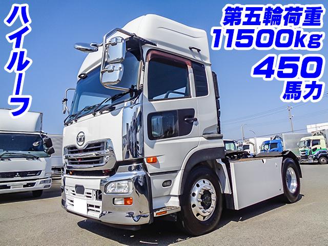 No.3729　H29　UDトラックス　クオン　トレーラーヘッド　第五輪荷重11500kg　ハイルーフ　450馬力　アルミホイール