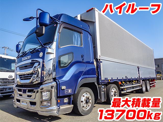 No.3737　H30　いすゞ　ギガ　アルミウイング　ハイルーフ　最大積載量13700kg　ラッシングレール2段　スタンションホール　アルミホイール
