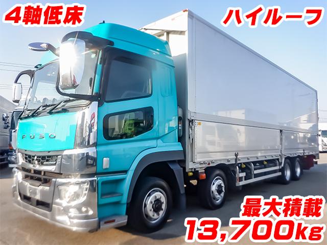 No.3740　H29　三菱ふそう　スーパーグレート　パブコ製アルミウイング　ハイルーフ　最大積載13,700kg　内フック　ラッシング2段