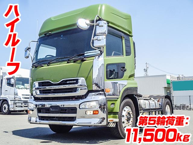 No.3753　H29　UDトラックス　クオン　トレーラーヘッド　ハイルーフ　第5輪荷重11,500kg　メッキフロントバンパー　メッキコーナーパネル