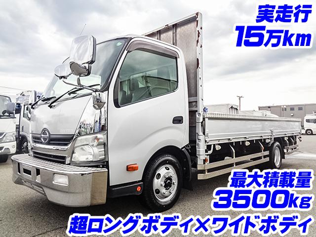 No.3766　H27　日野　デュトロ　平ボディ　最大積載3500kg　超ロングボディ　ワイドボディ