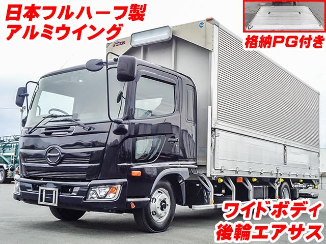 No.3768　H29　日野　レンジャー　アルミウイング　後輪エアサス　格納パワーゲート付き　ワイドボディ　ラッシングレール2段