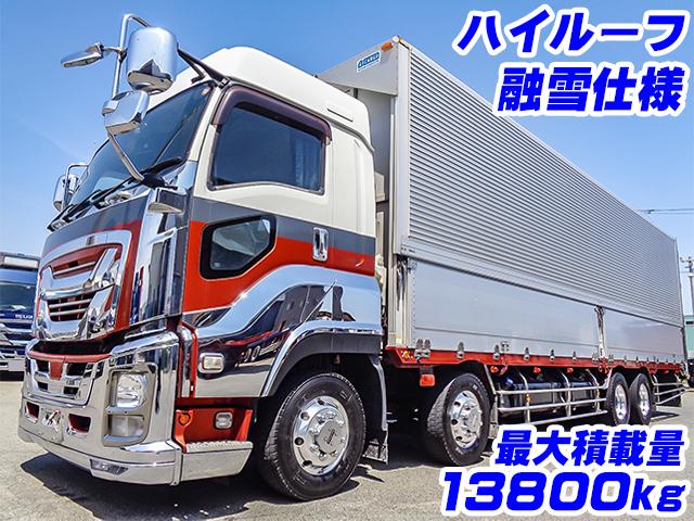 No.3804　H30　いすゞ　ギガ　トレクス製アルミウイング　ハイルーフ　積載量13800kg　ラッシングレール2段　スタンションホール　ステンレス　メッキ