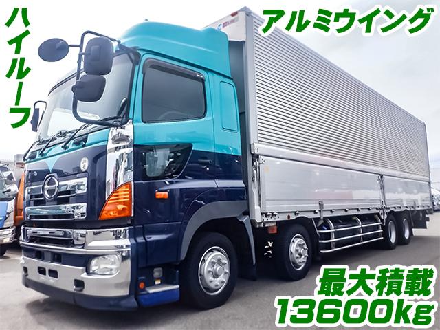 No.3821　H26　日野　プロフィア　トランテックス製アルミウイング　ハイルーフ　最大積載13600kg　ラッシングレール2段　後輪エアサス