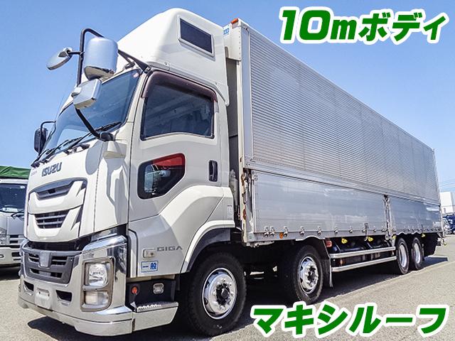 No.3830　H28　いすゞ　ギガ　フルハーフ製アルミウイング　マキシルーフ　10mボディ　最大積載13,700kg　後輪エアサス　メッキフロントバンパー
