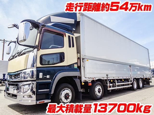 No.3874　H31　三菱ふそう　スーパーグレート　ウイング　最大積載量13700kg　ラッシングレール2段　内フック　メッキ　
