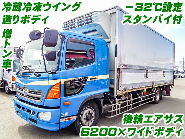 No.3875　H27　日野　レンジャー　フルハーフ製冷蔵冷凍ウイング　積載6.5t　－32度設定　ワイドボディ　増トン　後輪エアサス　スタンバイ