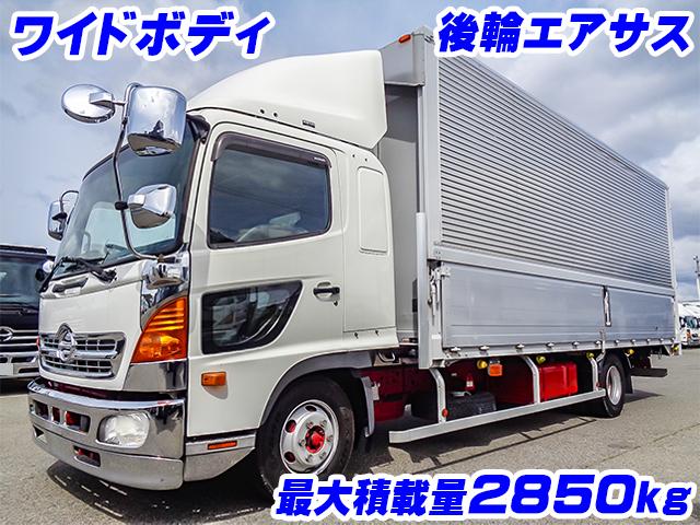 No.3876　H27　日野　レンジャー　アルミウイング　ワイドボディ　後輪エアサス　最大積載量2850kg　ラッシングレール2段　内フック