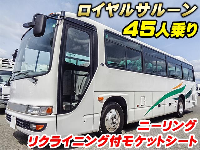 No.3877　H22　日野　メルファ　ロイヤルサルーン　45人乗り　ニーリング　リクライニング　モケットシート　自動スイングドア　プレヒーター