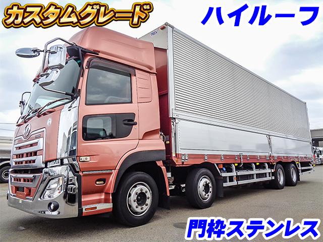 No.3918　H31　UDトラックス　クオン　トレクス製アルミウイング　カスタムグレード　ハイルーフ　最大積載量13600kg　ラッシングレール2段　デフロック付き