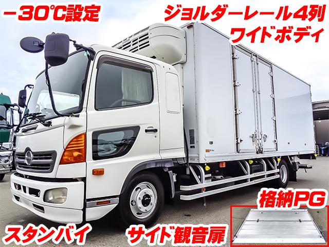 No.3919　H27　日野　レンジャー　東プレ製冷蔵冷凍車　－30度設定　ジョルダーレール　サイド観音扉　格納パワーゲート　ワイドボディ