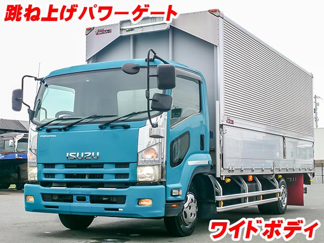 No.3922　H22　いすゞ　フォワードアルミウィング　跳ね上げパワーゲート　最大積載量2800kg　ワイドボディ　車検付(～R7/06/01迄)　ラッシングレール　