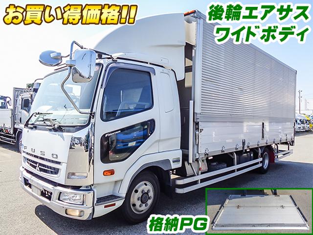 No.3954　H23　三菱ふそう　ファイター　アルミウイング　ワイドボディ　新明和製格納パワーゲート　無線リモコン付き　後輪エアサス