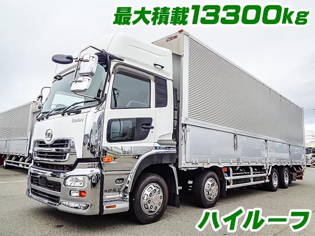 No.4377　H28　UDトラックス　クオン　日本フルハーフ製アルミウイング　最大積載13300kg　4軸低床　ハイルーフ　安い　ターボ車