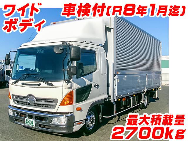 No.4501　H25　日野　レンジャー　トランテックス製アルミウイング　ワイドボディ　最大積載量2700kg　6速MT　メッキフロントバンパー　