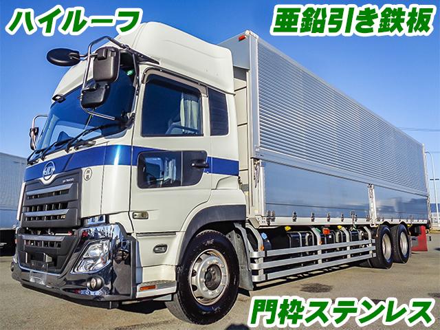 No.4639　H31　UDトラックス　クオン　トレクス製アルミウイング　ハイルーフ　最大積載量13100kg　床：亜鉛引き鉄板　ラッシングレール　門枠ステンレス