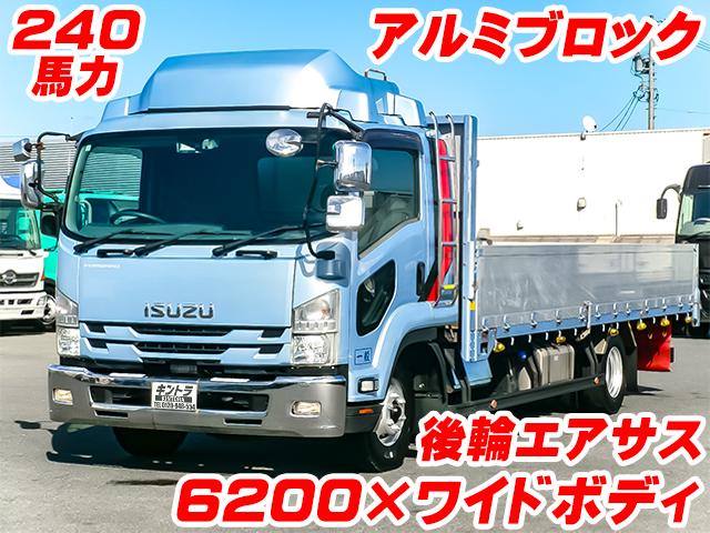 No.4658　H30　いすゞ　フォワード　アルミブロック　平ボディ　6200ボディ　ワイドボディ　6速ミッション　後輪エアサス