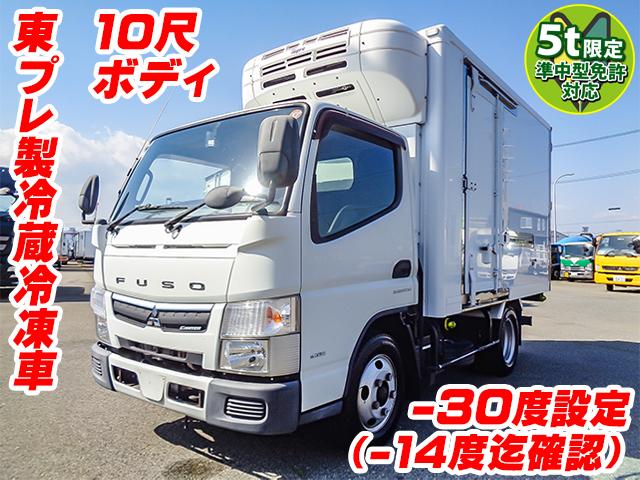 No.5038　H28　三菱ふそう　キャンター　東プレ製冷蔵冷凍車　低温設定　左スライド扉　ラッシングレール1段　床：ステンレス