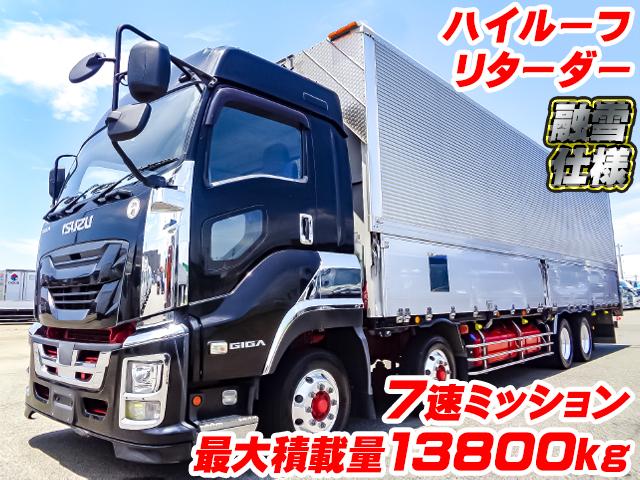 No.5183　R1　いすゞ　ギガ　アルミウイング　最大積載量13800kg　ハイルーフ　リターダー　ステンレス　ラッシングレール2段